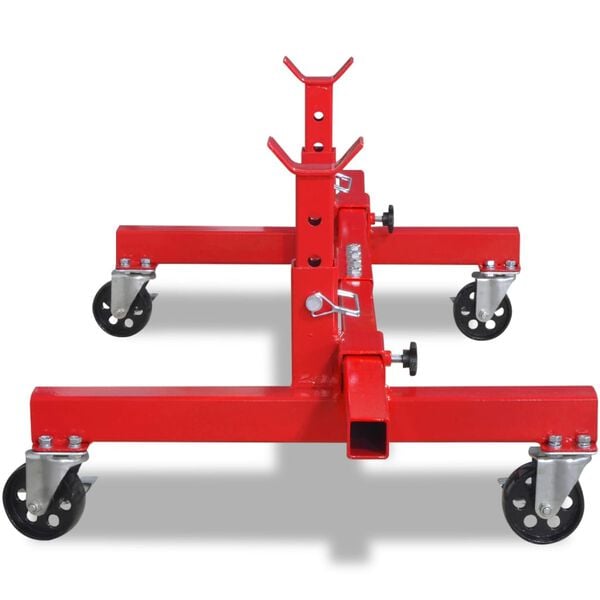 vidaXL Mobile Axle Stand Red