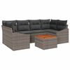 vidaXL Garden Sofa Set 7 pcs Grey Poly Rattan