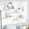 vidaXL Floating Wall Shelf High Gloss White 50x23x3.8 cm MDF