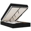 vidaXL Ottoman Bed with Mattress Black King Single Fabric