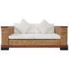 vidaXL 2 Piece Sofa Set with Cushions Brown Natural Rattan