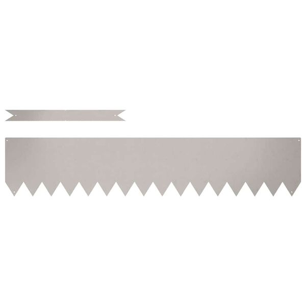 vidaXL Lawn Edging 30 pcs Brown 100 x 0.05 x 20 cm Weathering Steel