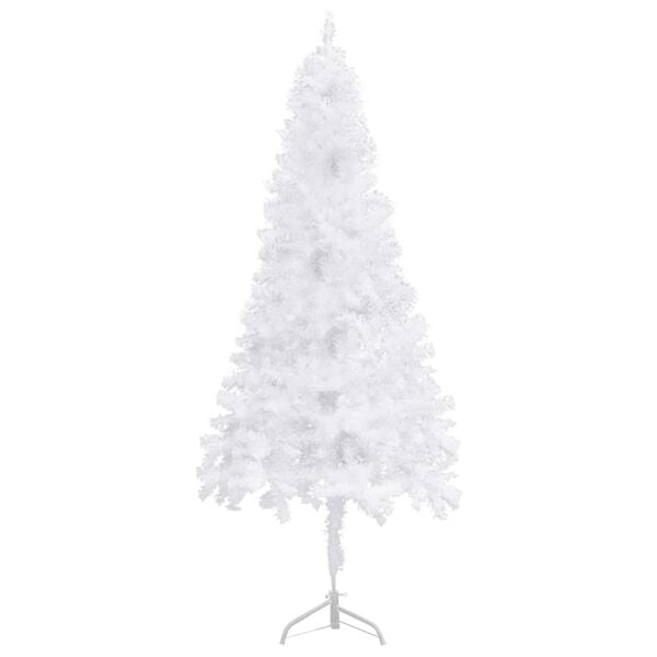 vidaXL Corner Artificial Christmas Tree White 240 cm PVC