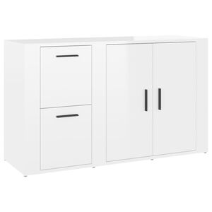 vidaXL Sideboard | High gloss white | Engineered wood | 100 cm x 33 cm x 59.5 cm