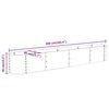 vidaXL Garden Raised Bed Galvanised Steel 260x40x36 cm Grey