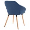 vidaXL Dining Chairs 4 pcs Blue Fabric