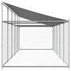 vidaXL Dog Cage with Roof and Door Grey 10x2x2 m Galvanised Steel