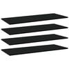 vidaXL Bookshelf Boards 4 pcs Black 100x40x1,5 cm Engineered Wood
