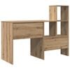 vidaXL Desk Artisan Oak 131.5 x 50 x 106.5 cm Engineered Wood