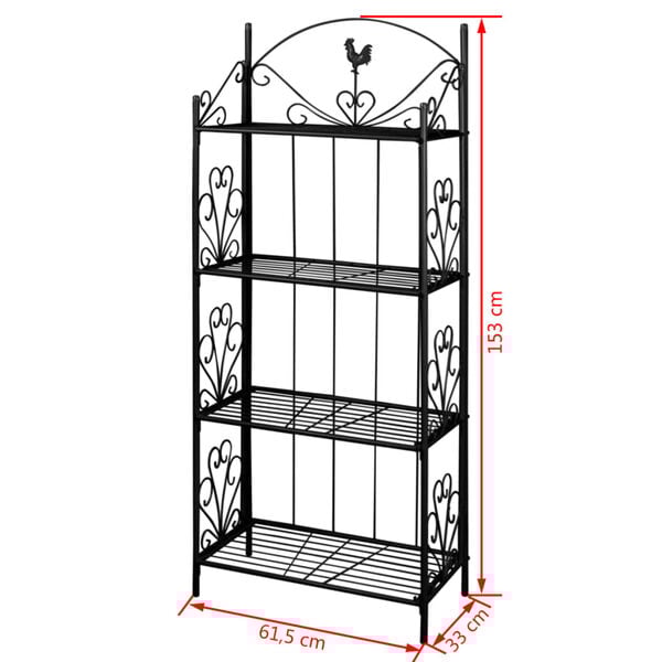 Plant Rack Square Black