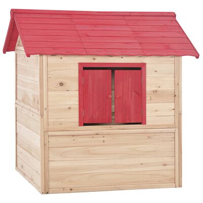 vidaXL Kids Play House Fir Wood Red