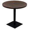 vidaXL Bistro Table MDF and Steel Round 80x75 cm Dark Ash