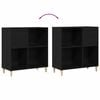 vidaXL Record Cabinet Black Oak 84.5 x 38 x 89 cm Engineered Wood