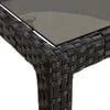 vidaXL Garden Dining Table Pure Black 250 x 100 x 75 cm Poly Rattan
