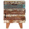 vidaXL Hand Carved Bedside Cabinet 40x30x50 cm Solid Reclaimed Wood