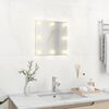 vidaXL Wall Mirror with LED Lights Square Glass