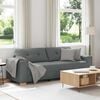 vidaXL 3-Seater Sofa Dark Grey 220x78x80 cm Fabric