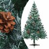 vidaXL Frosted Pre-lit Christmas Tree with Ball Set Pinecones 150 cm