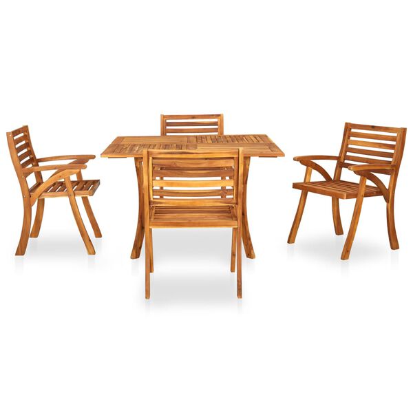 vidaXL 5 Piece Garden Dining Set 120x120 cm Solid Acacia Wood