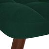 vidaXL Relaxing Chair with Stool Dark Green Velvet