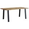 vidaXL Dining Table | Natural brown top, black legs