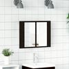 vidaXL Bathroom Mirror Cabinet with Shelf Black Oak 60 x 12 x 45 cm