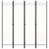 vidaXL 4-Panel Room Divider White 160x180 cm