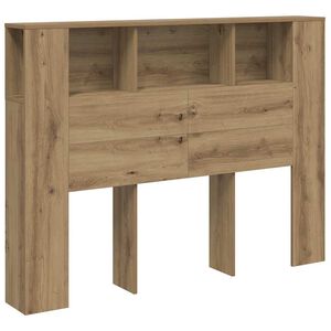 vidaXL Headboard Cabinet Artisan Oak 140x18.5x102.5 cm Engineered Wood