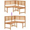 vidaXL Garden Corner Bench 140 cm Solid Acacia Wood