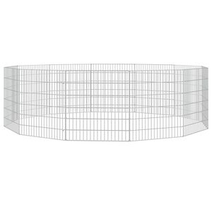 vidaXL Free Range Animal Enclosure 12-Panel 54x60 cm Galvanised Iron
