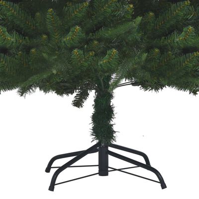 vidaXL Artificial Pre-lit Christmas Tree Green 210 cm PVC&PE