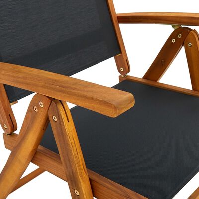 vidaXL Folding Garden Chairs 6 pcs Solid Wood Acacia and Textilene
