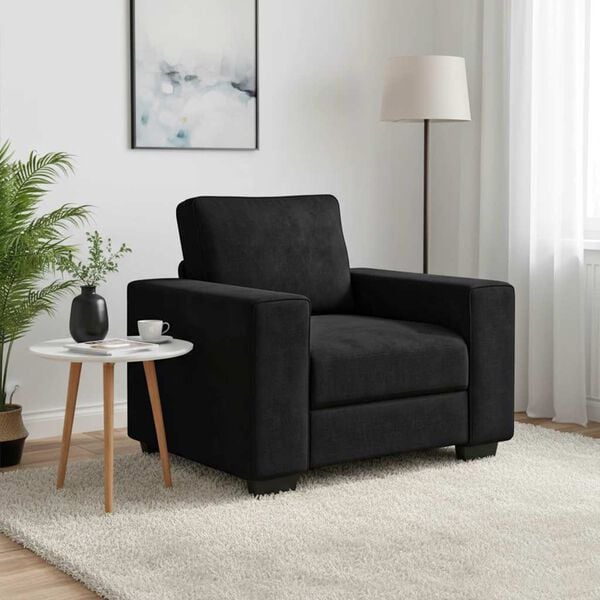 vidaXL Sofa Chair Black 100x77x82 cm Velvet