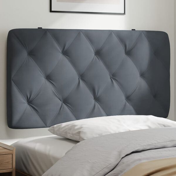 vidaXL Headboard Cushion Dark Grey 107 cm King Single Velvet