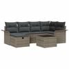 vidaXL Garden Sofa Set 7 pcs Grey 55 x 55 x 37 cm Poly Rattan