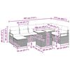 vidaXL Garden Sofa Set with Storage 9 pcs Grey Poly rattan