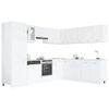 vidaXL Kitchen Cabinet Set | White | Engineered wood, Glass | 14 piece set