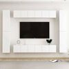 vidaXL 10 Piece TV Cabinet Set White Engineered Wood