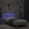 vidaXL Bed Frame without Mattress with LED Lights White 90x190 cm Single