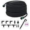 vidaXL Garden Soaker Hose Black 0.6" 50 m Rubber
