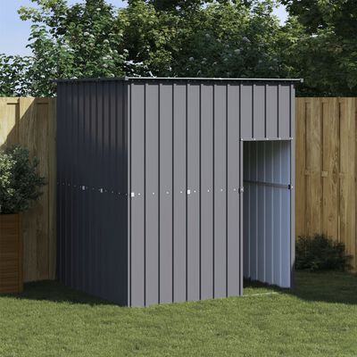 vidaXL Dog House with Roof Anthracite 165x153x181 cm Galvanised Steel