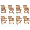 vidaXL 9 Piece Garden Dining Set Solid Teak Wood