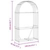 vidaXL Log Holder Wood Look 120x45x210 cm Galvanised Steel
