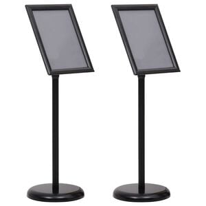 vidaXL Poster Stands 2 pcs Black 32.5x 24 x 78 cm Aluminium alloy