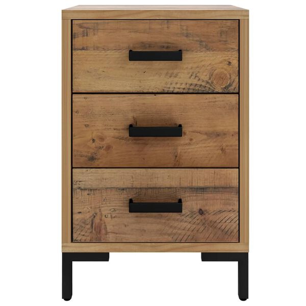 vidaXL Bedside Cabinet Brown 36x30x54 cm Solid Pinewood