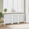 vidaXL Radiator Cover White 205 x 21.5 x 83.5 cm Engineered Wood
