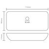 vidaXL Luxury Basin Rectangular Matt Black 71x38 cm Ceramic