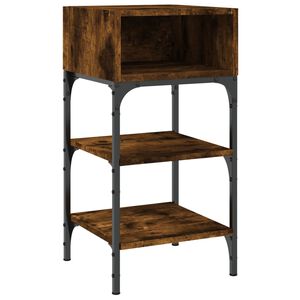 vidaXL Bedside Table Smoked Oak 35x34.5x70 cm Engineered Wood