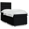 vidaXL Box Spring Bed with Mattress Black King Single Fabric