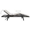 vidaXL Sun Lounger with Cushion Poly Rattan Black